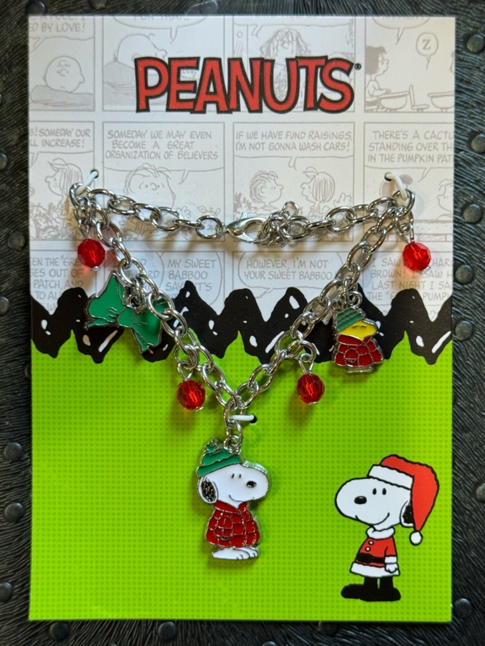 NWT Christmas Snoopy Charm Bracelet